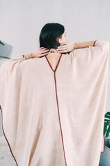 Ruana de algodón orgánico crudo | Raw organic cotton wrap