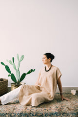 Túnica de algodón orgánico teñido natural | Naturally dyed organic cotton tunic