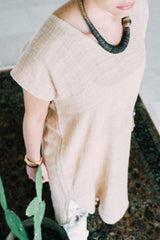 Túnica de algodón orgánico teñido natural | Naturally dyed organic cotton tunic