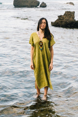 Traje de algodón orgánico teñido natural | Naturally dyed organic cotton dress