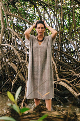 Traje de algodón orgánico teñido natural | Naturally dyed organic cotton dress