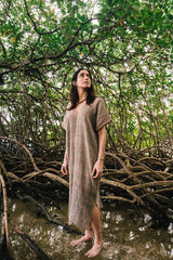 Traje de algodón orgánico teñido natural | Naturally dyed organic cotton dress