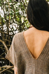 Traje de algodón orgánico teñido natural | Naturally dyed organic cotton dress