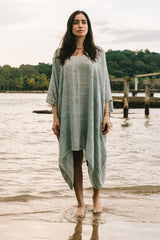Kaftan de algodón orgánico teñido natural | Naturally dyed organic cotton kaftan