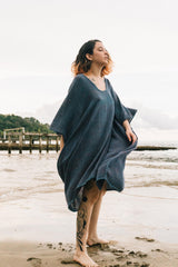 Kaftan de algodón orgánico teñido natural | Naturally dyed organic cotton kaftan