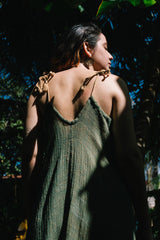 Traje de algodón orgánico teñido natural | Naturally dyed organic cotton dress