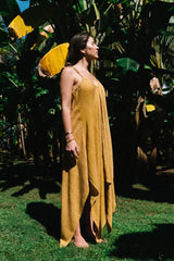 Traje de algodón orgánico teñido natural | Naturally dyed organic cotton dress