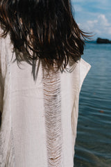 Kaftan de algodón orgánico crudo | Organic raw cotton kaftan