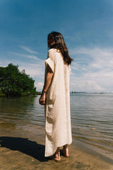 Kaftan de algodón orgánico crudo | Organic raw cotton kaftan