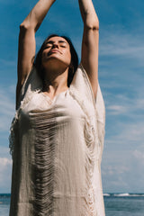 Kaftan de algodón orgánico crudo | Organic raw cotton kaftan