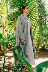 Ruana de algodón orgánico teñido natural | Naturally dyed organic cotton wrap