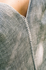 Ruana de algodón orgánico teñido natural | Naturally dyed organic cotton wrap