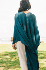 Ruana de algodón orgánico teñido natural | Naturally dyed organic cotton wrap