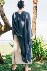 Ruana de algodón orgánico teñido natural | Naturally dyed organic cotton wrap